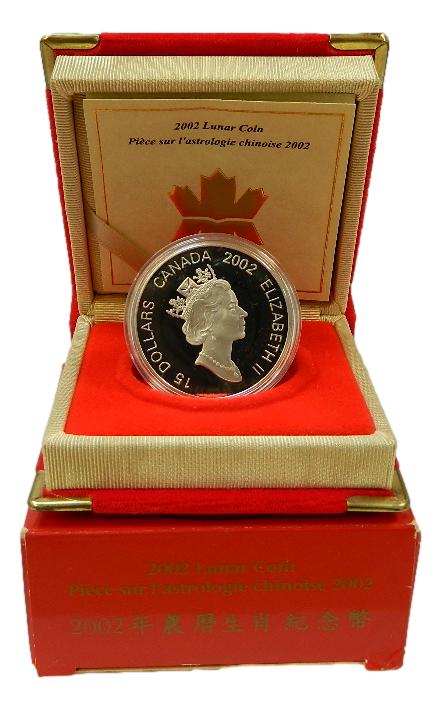 2002 - CANADA - 15 DOLARES - AÑO LUNAR - CABALLO