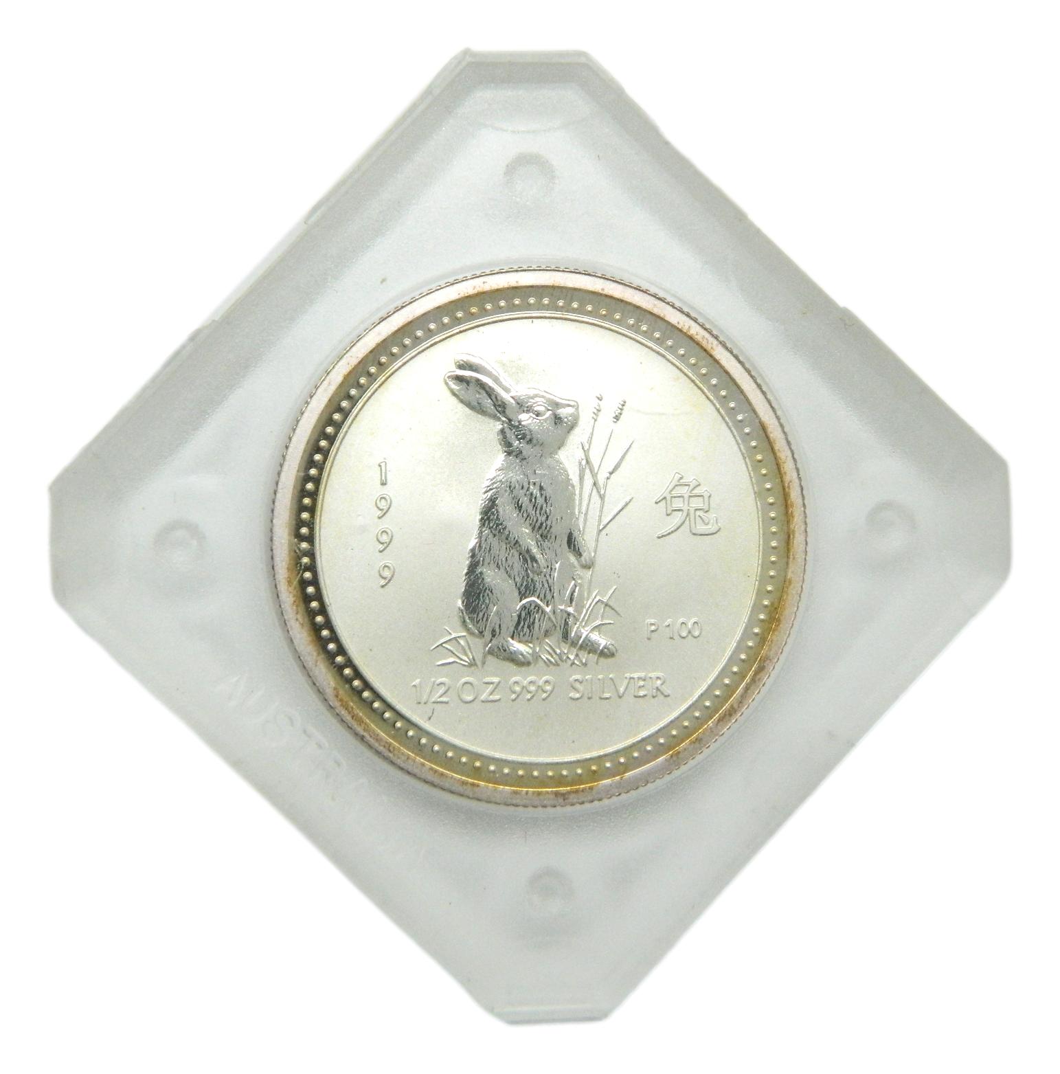 1999 - AUSTRALIA - 1/2 ONZA - CONEJO - PLATA