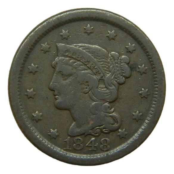 1848 - USA - 1 CENT - LIBERTY