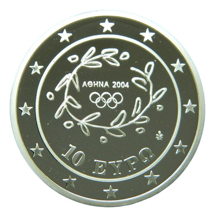 2004 - GRECIA - 10 EURO - CARRERA DE RELEVOS - PLATA