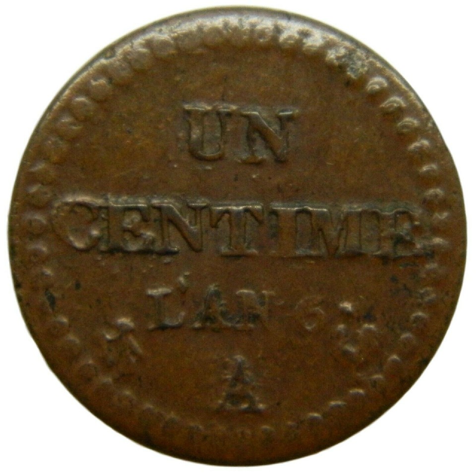 1797-1798 A - LAN 6 - FRANCIA - 1 CENTIME - PARIS