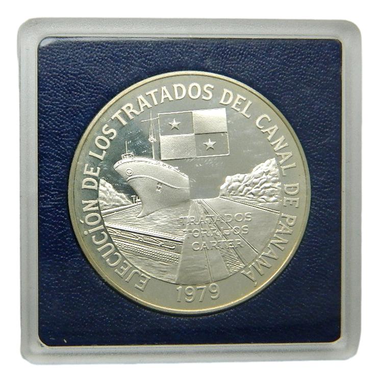 1979 - PANAMA - 10 BALBOAS - PLATA PROOF - CANAL