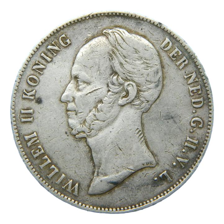 1848 - HOLANDA - 2 1/2 GULDEN - PLATA - WILLEM II