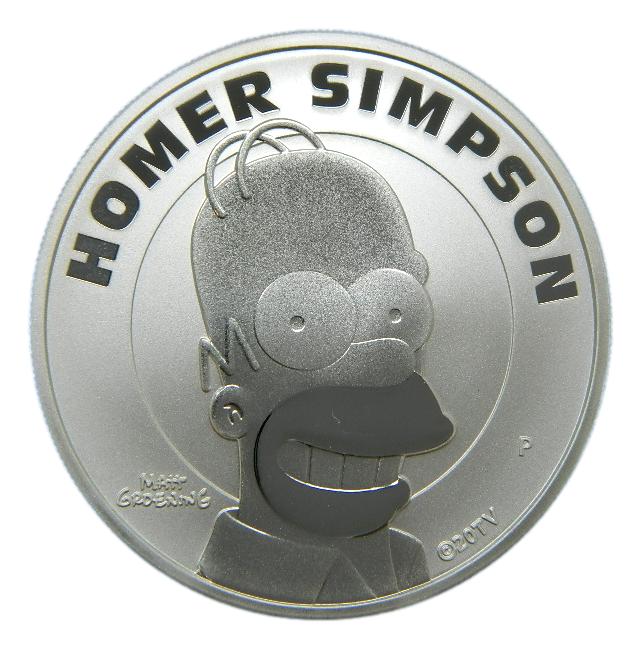 2022 - TUVALU - DOLLAR - HOMER SIMPSON - ONZA PLATA