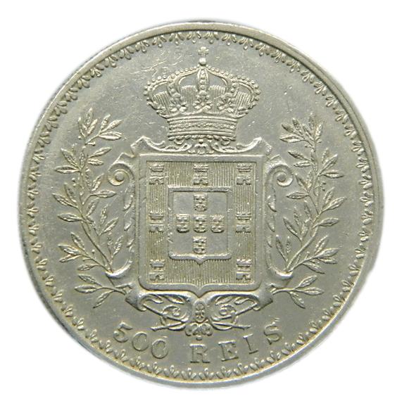 1899 - PORTUGAL - 500 REIS - CARLOS I - EBC-