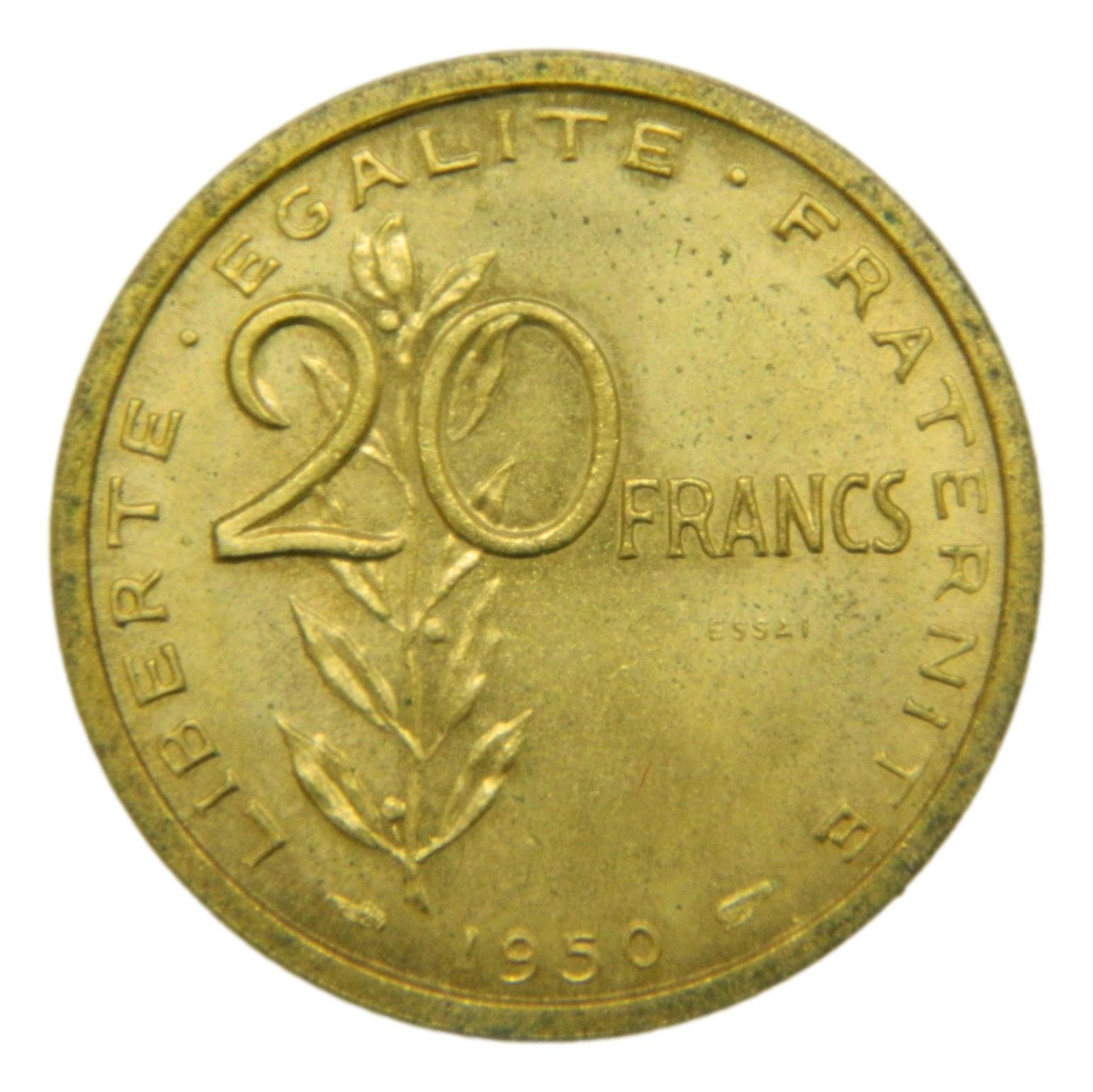 1950 - FRANCIA - 20 CENTIMES - ESSAI - S6