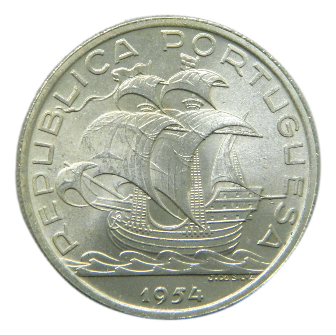 1954 - PORTUGAL - 10 ESCUDOS - PLATA