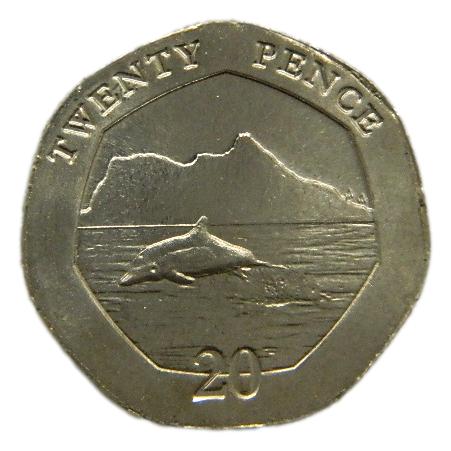 2020 - GIBRALTAR - 20 PENCE - DELFIN