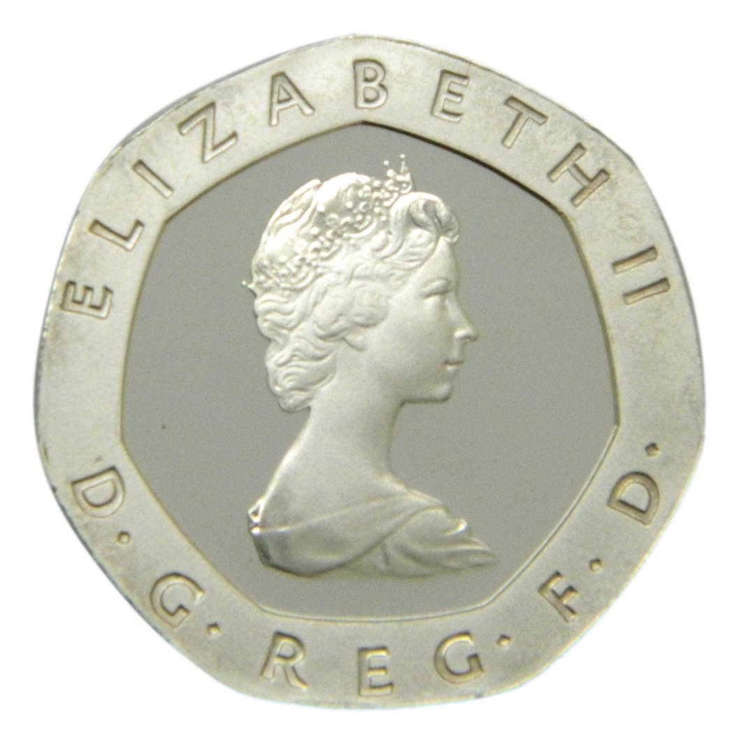 1982 - GRAN BRETAÑA - 20 PENCE - ISABEL II - PIEDFORT - S6