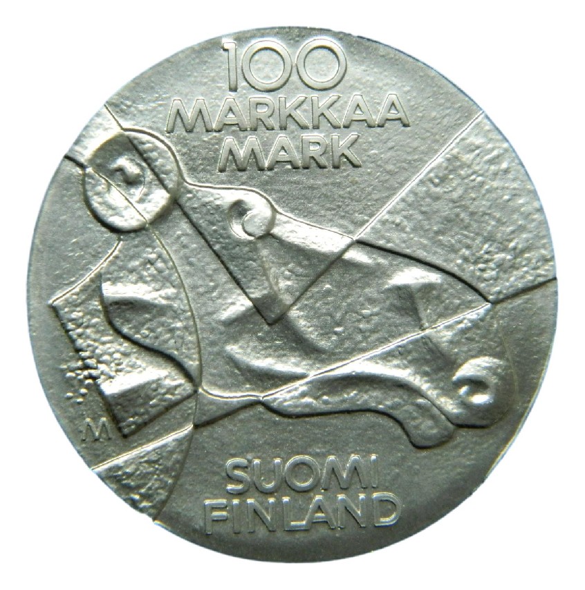 1989 - FINLANDIA - 10 MARKKAA - PLATA - ATENEUM