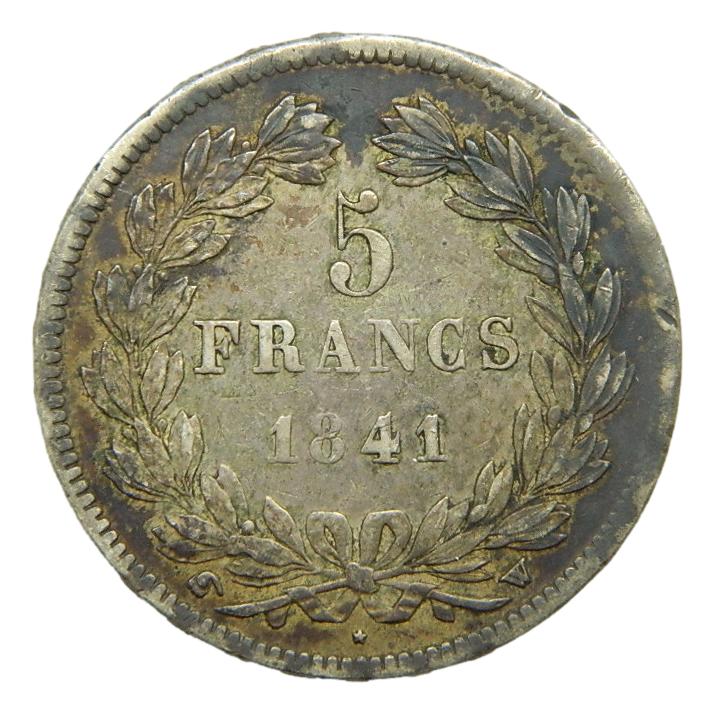 1841 W - FRANCIA - 5 FRANCS - LILLE - MBC-