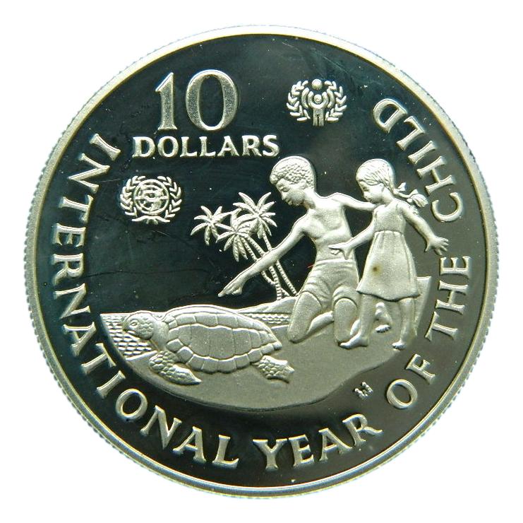 1982 - CAYMAN ISLANDS - 10 DOLARES - PLATA