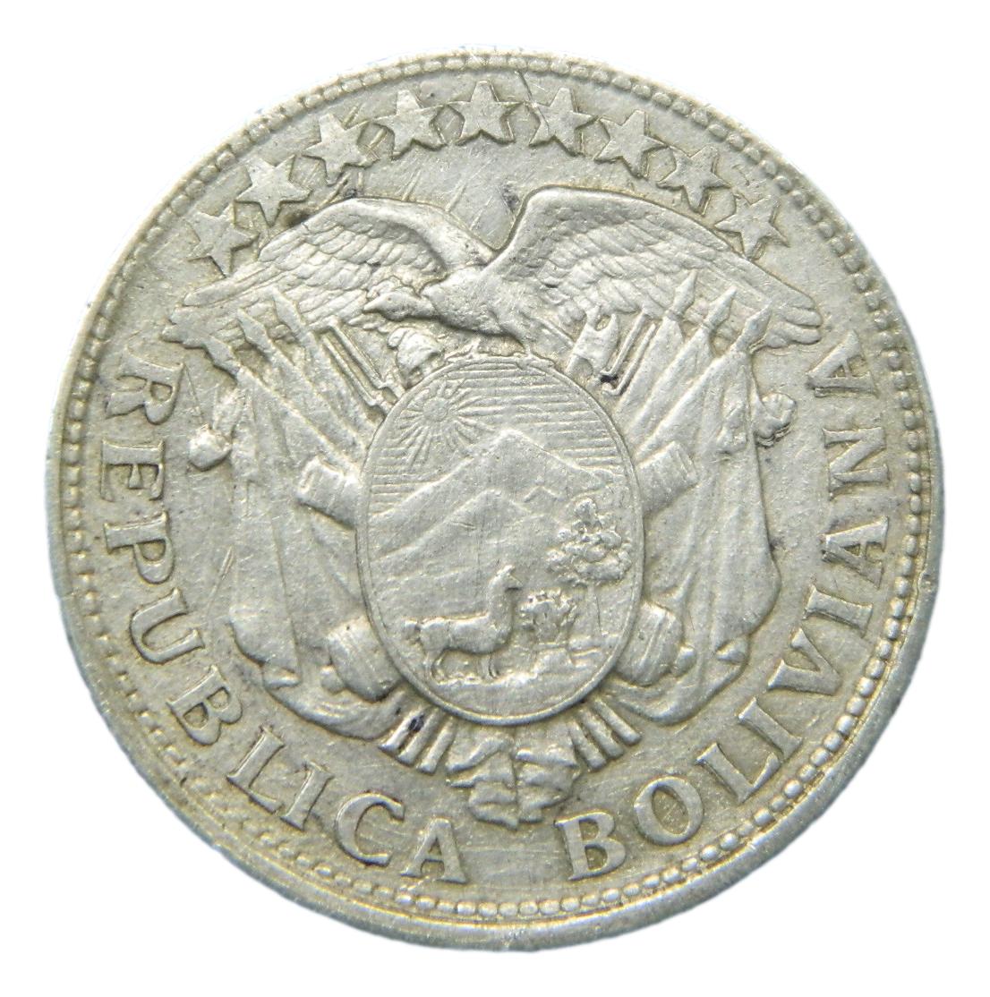 1908 MM - BOLIVIA - 50 CENTAVOS - KM 175.1