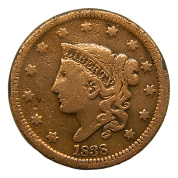 1838 - USA - 1 CENT - LIBERTY