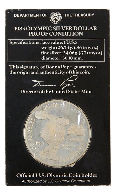 1983 - USA - DOLLAR - OLIMPIADA - PLATA PROOF