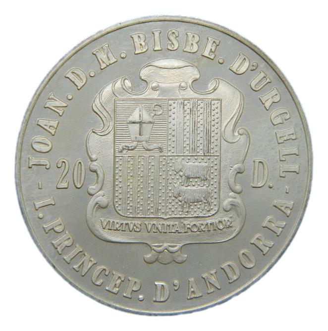 1987 - ANDORRA - 20 DINERS - TENISTA - MANCHITAS