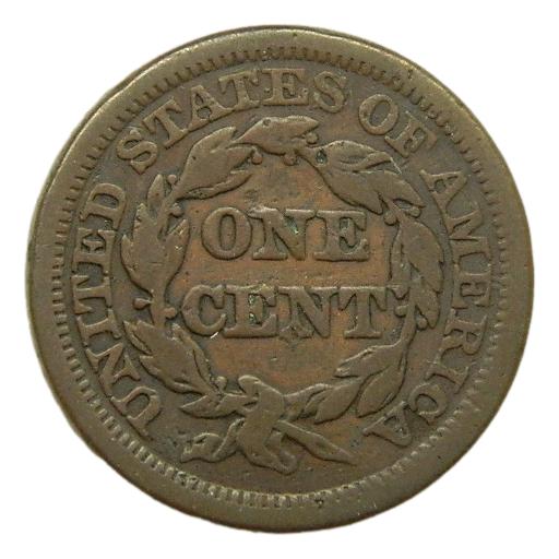 1846 - USA - 1 CENT - BRAIDED HAIR CENT