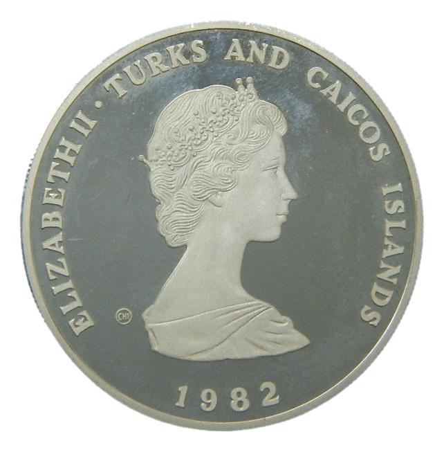 1982 - TURKS Y CAICOS - 10 CROWNS - PLATA - CHAMPIONSHIP