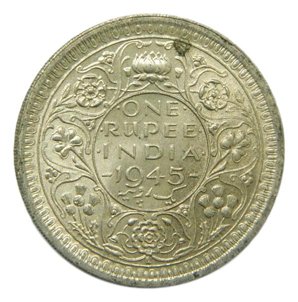 1945 L - INDIA - 1 RUPIA - GEORGE VI - ONE RUPEE