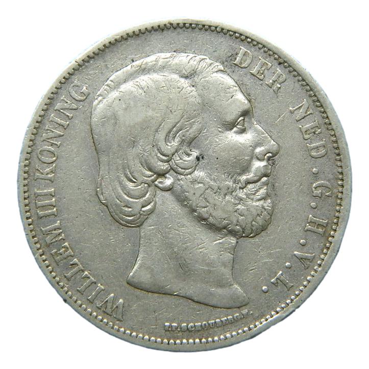 1866 - HOLANDA - 2 1/2 GULDEN - PLATA