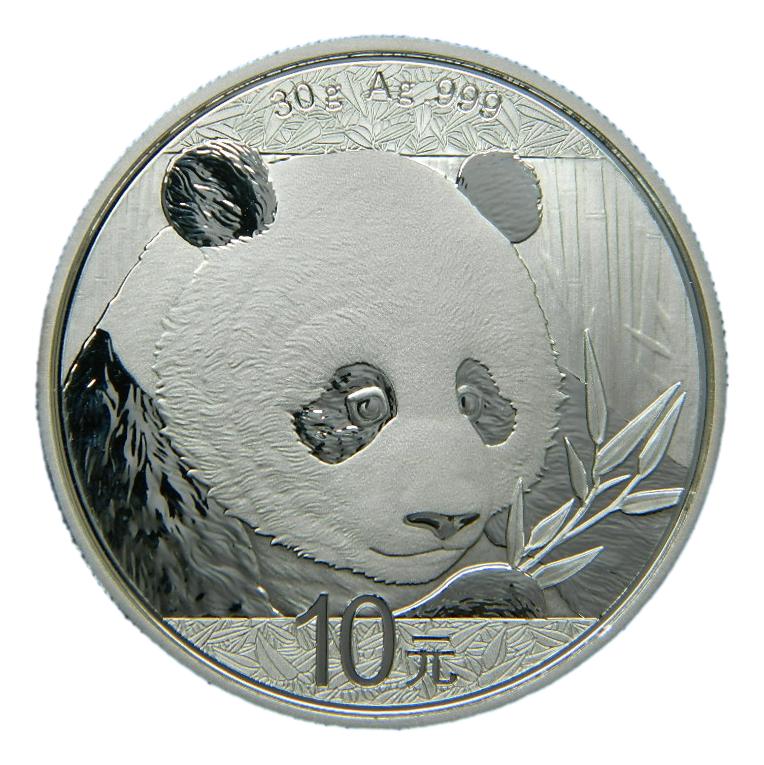 2018 - CHINA - PANDA - 10 YUAN - ONZA PLATA 