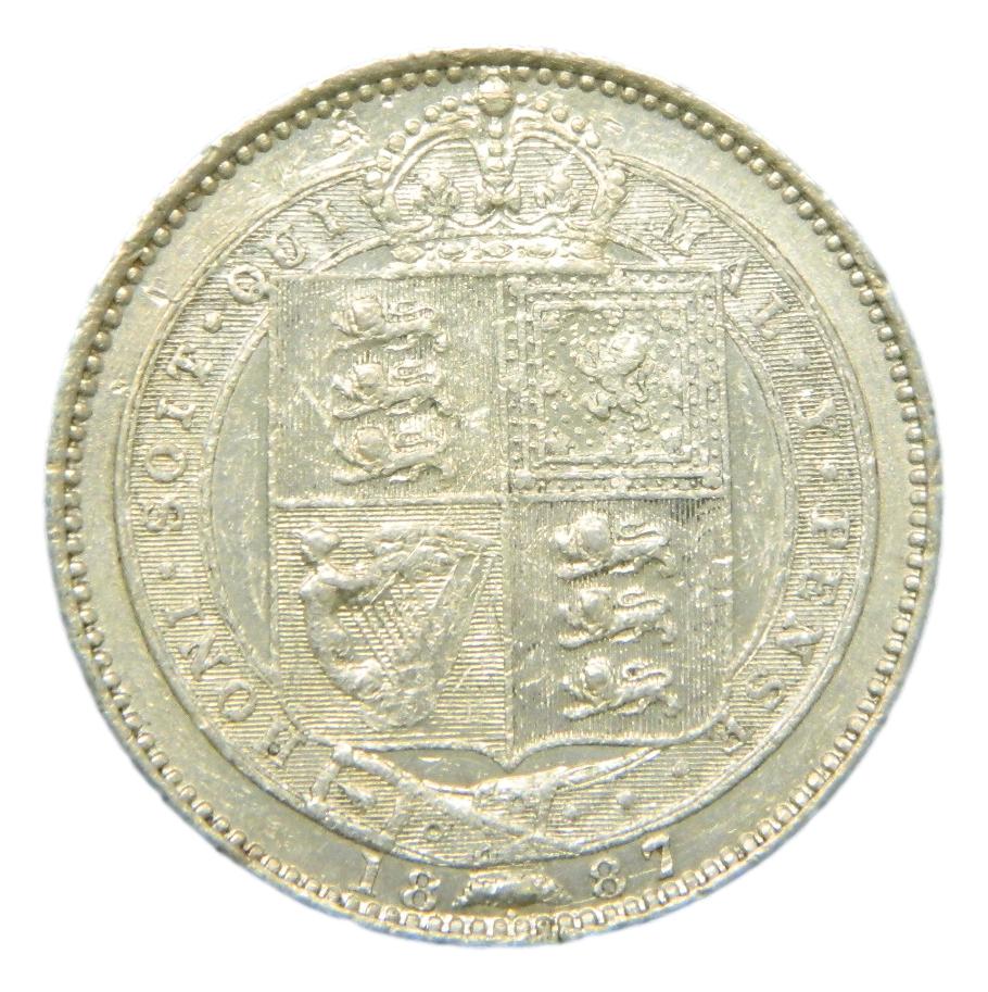 1887 - GRAN BRETAÑA - SHILLING - PLATA - KM 761