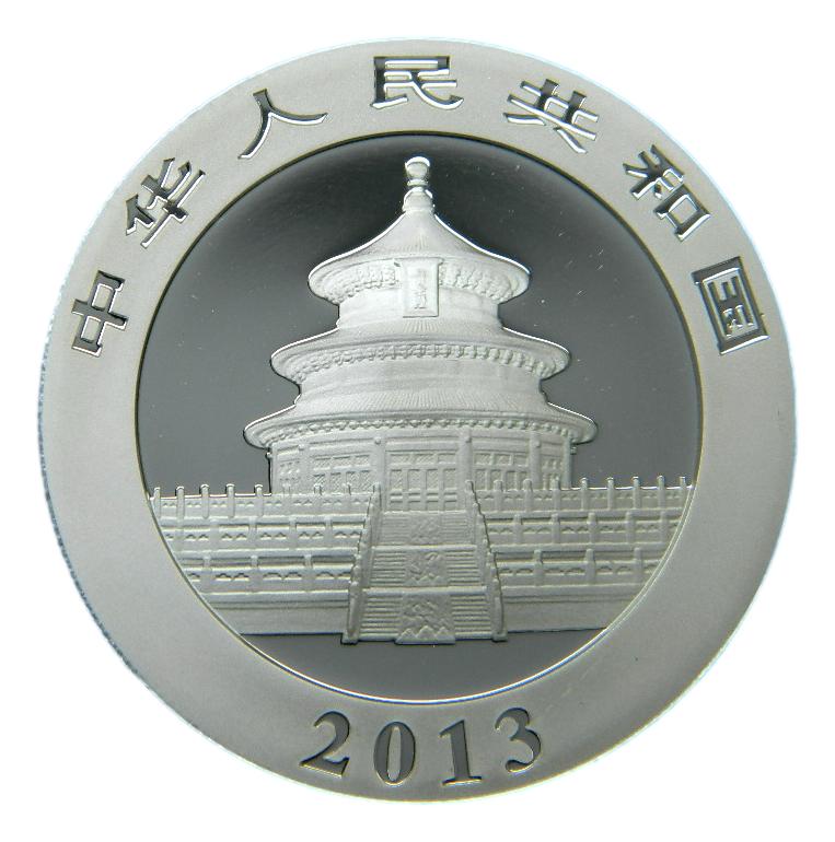 2013 - CHINA - PANDA - 10 YUAN - ONZA PLATA 