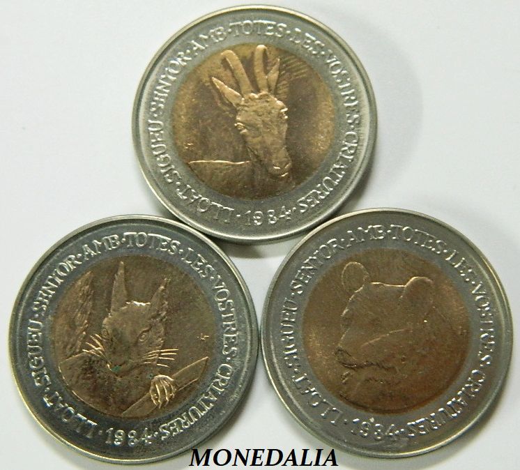 1984 - ANDORRA - 2 DINERS - SERIE ANIMALES 