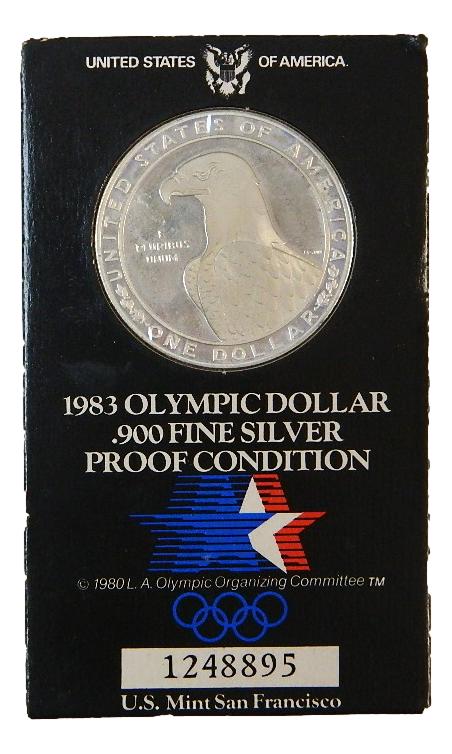 1983 - USA - DOLLAR - OLIMPIADA - PLATA PROOF