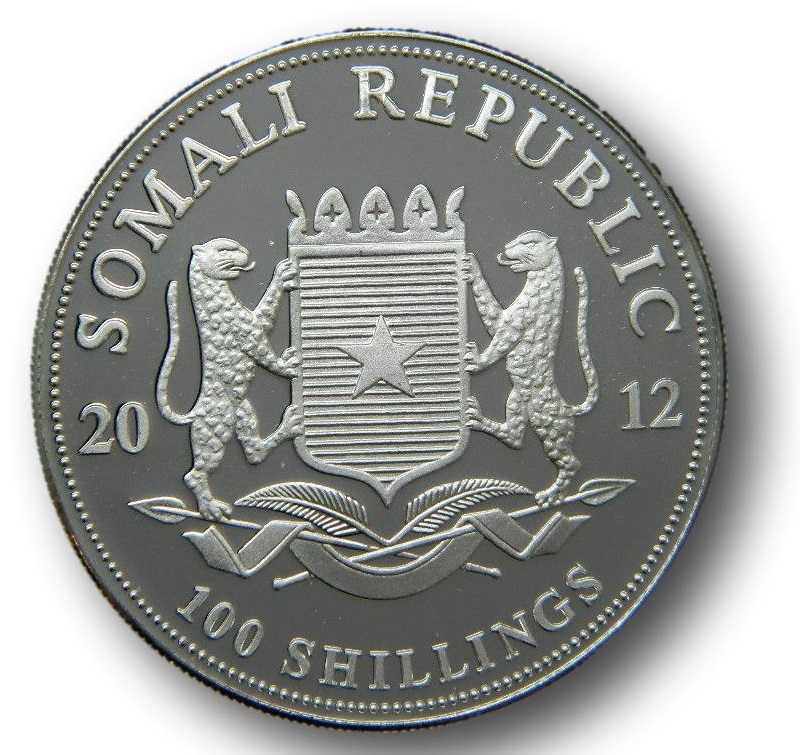 2012 - SOMALIA - ELEFANTE - 1 ONZA DE PLATA FINA