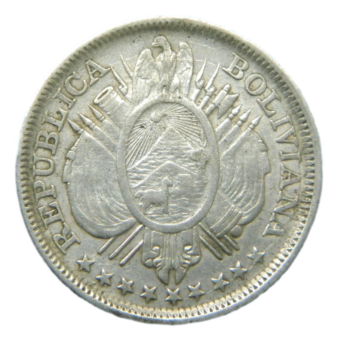 1893 CB - BOLIVIA - 50 CENTAVOS - POTOSI