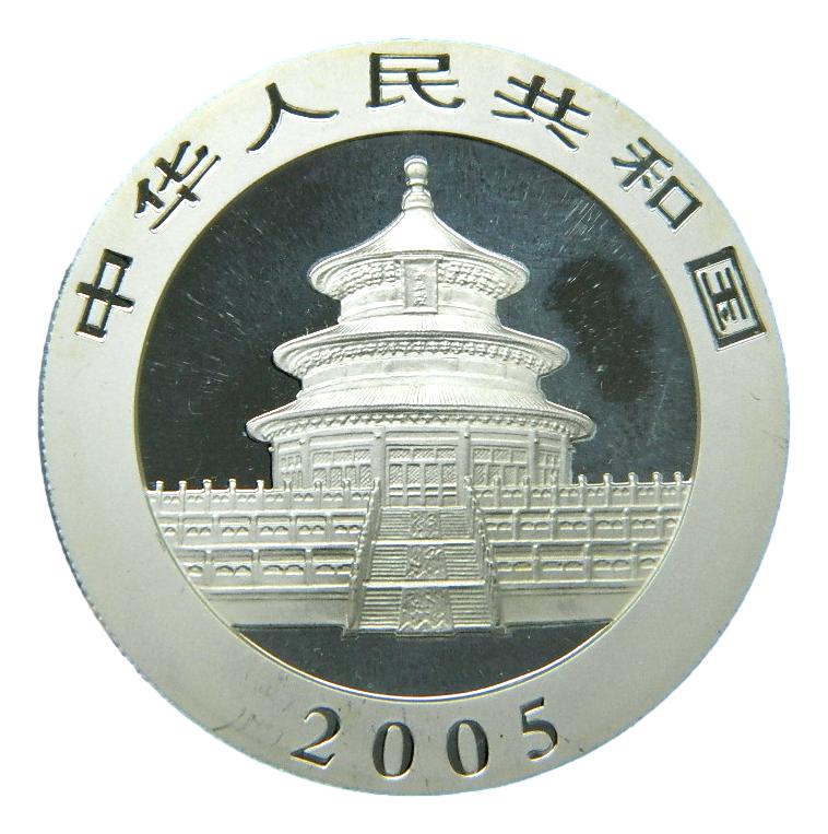 2005 - CHINA - 10 YUAN - ONZA PLATA - PANDA