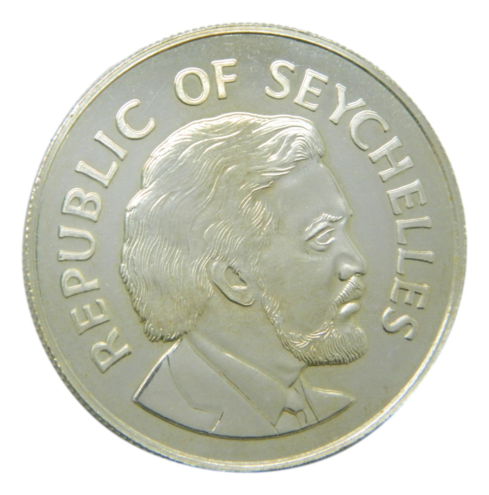 1977 - SEYCHELLES - 25 RUPIAS - PLATA SC - S6