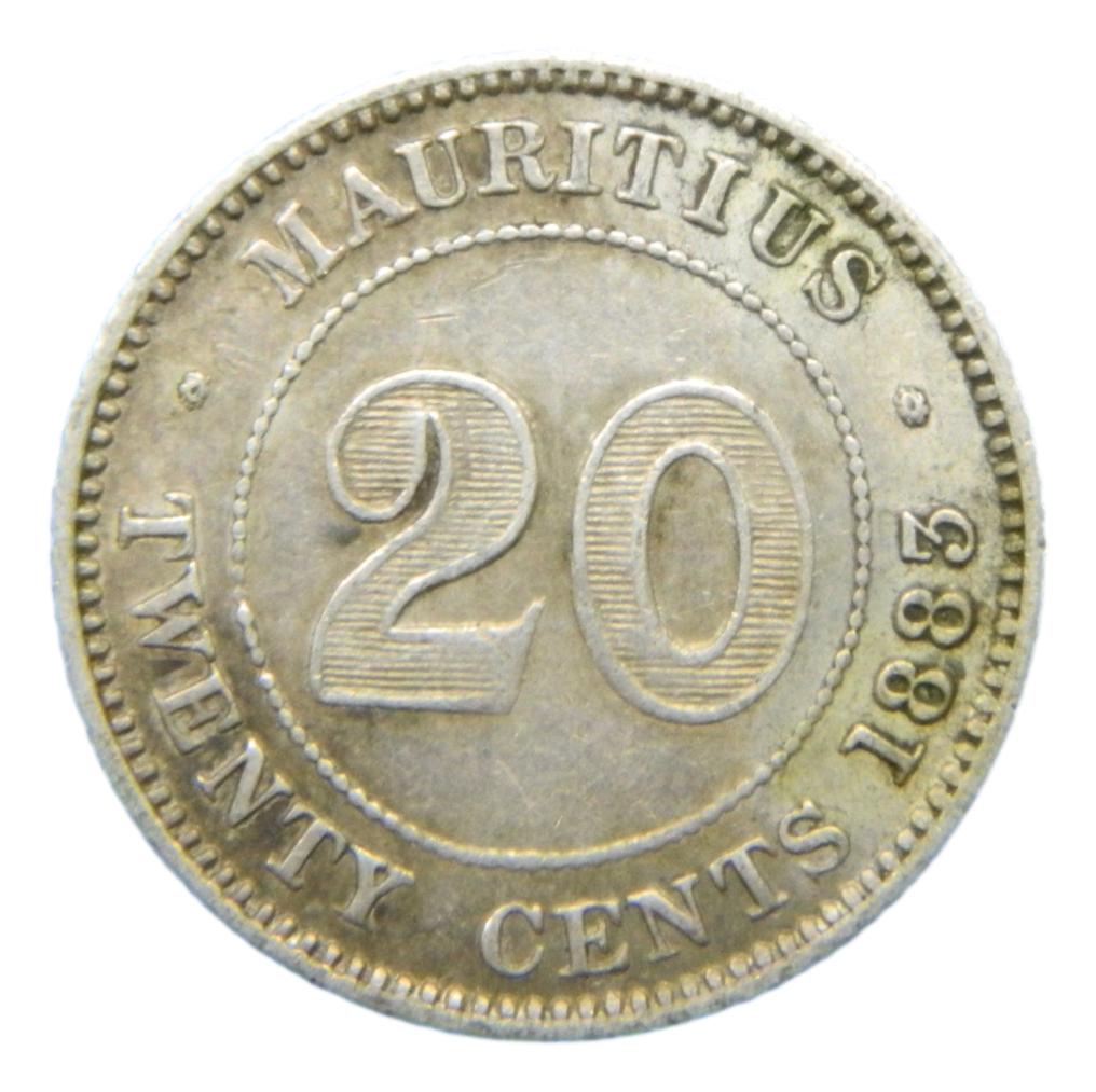 1883 - MAURICIO - 20 CENTS - VICTORIA - S6