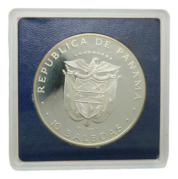 1979 - PANAMA - 10 BALBOAS - PLATA PROOF - CANAL