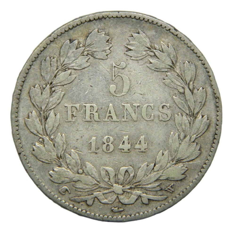 1844 W - FRANCIA - 5 FRANCOS - LOUIS PHILLIPPE I - S6 