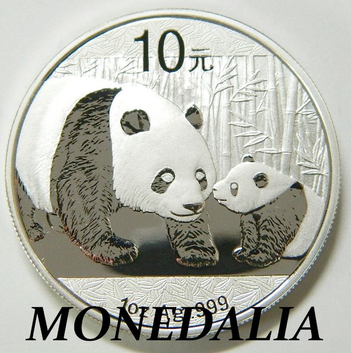 2011 - CHINA - PANDA - 10 YUAN - ONZA PLATA