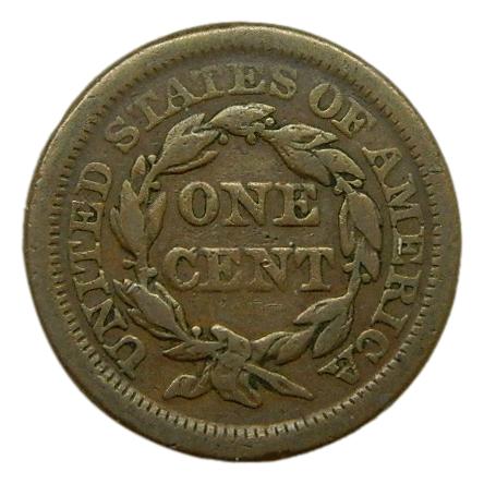 1854 - USA - 1 CENT - BRAIDED HAIR CENT