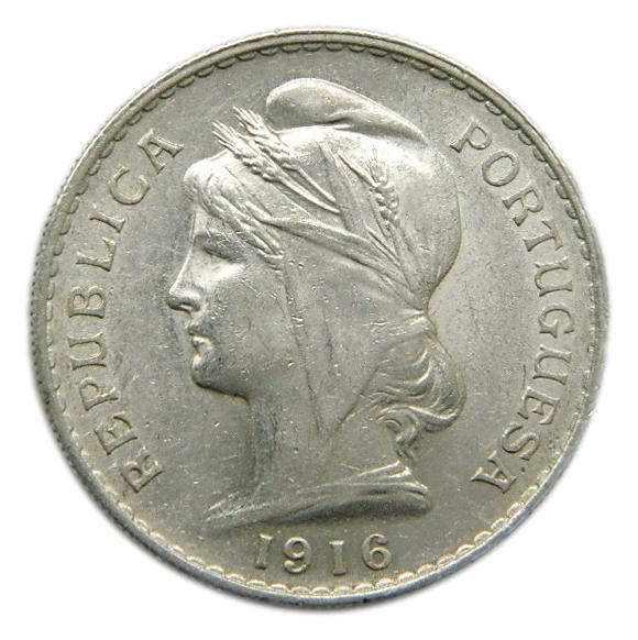 1916 - PORTUGAL - 50 CENTAVOS - PLATA