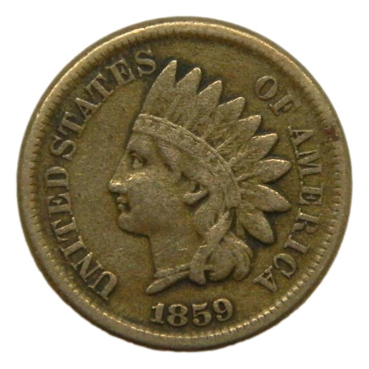 1859 - USA - 1 CENT - INDIAN HEAT