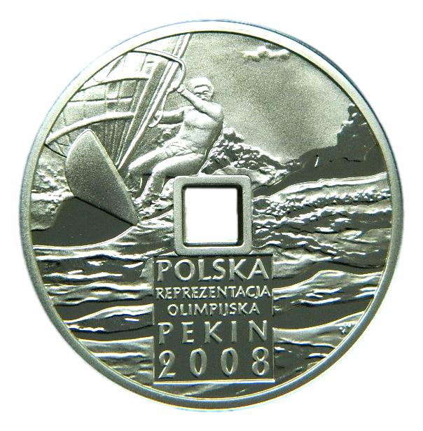 2008 - POLONIA - 10 ZLOTYCH - OLIMPIADAS PEKIN - HUECO CUADRADO