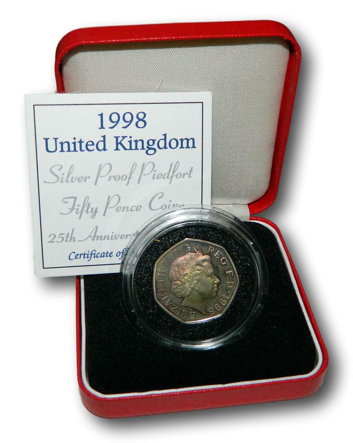 1998 - GRAN BRETAÑA - 50 PENCE - 25 TH EEC