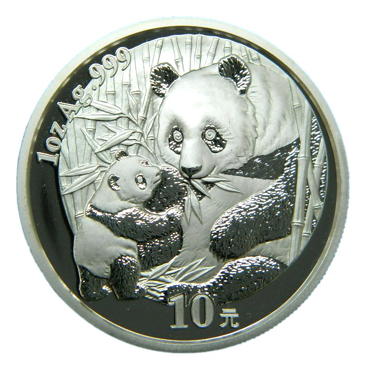 2005 - CHINA - 10 YUAN - ONZA PLATA - PANDA