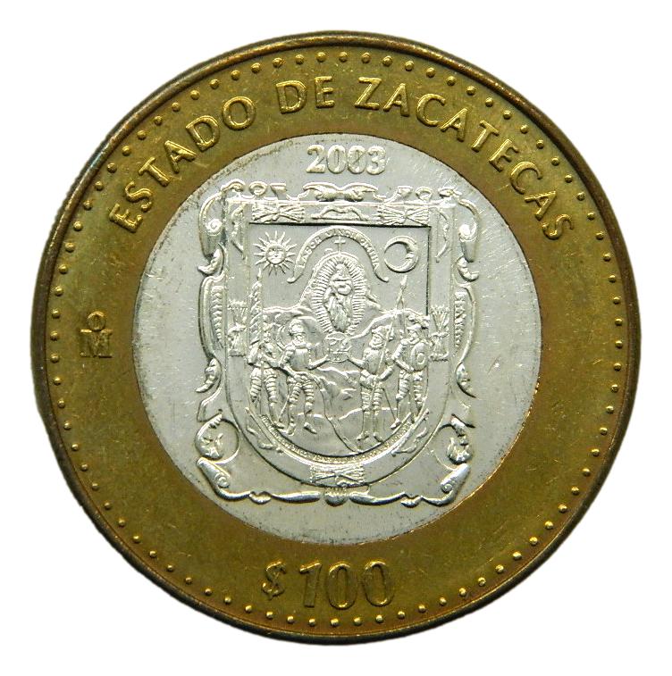 2003 - MEXICO - 100 PESOS - ESTADO DE ZACATECAS