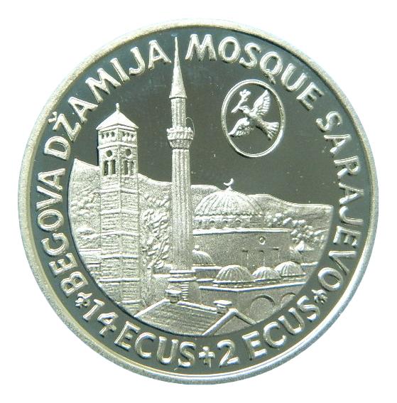 1993 - BOSNIA Y HERZEGOVINA - 14 + 2 ECUS  - PLATA