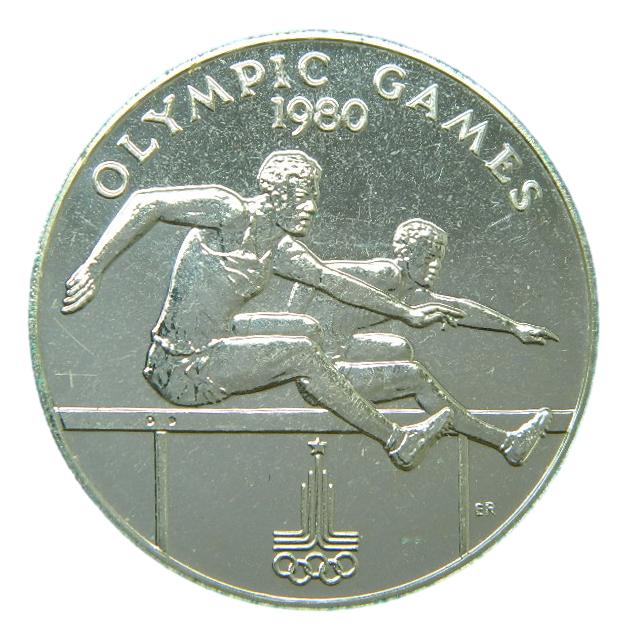 1980 - SAMOA Y SISIFO - 10 DOLARES - JUEGOS OLIMPICOS - PLATA