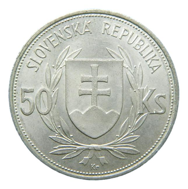 1944 - ESLOVAQUIA - 50 KORUN - PLATA 