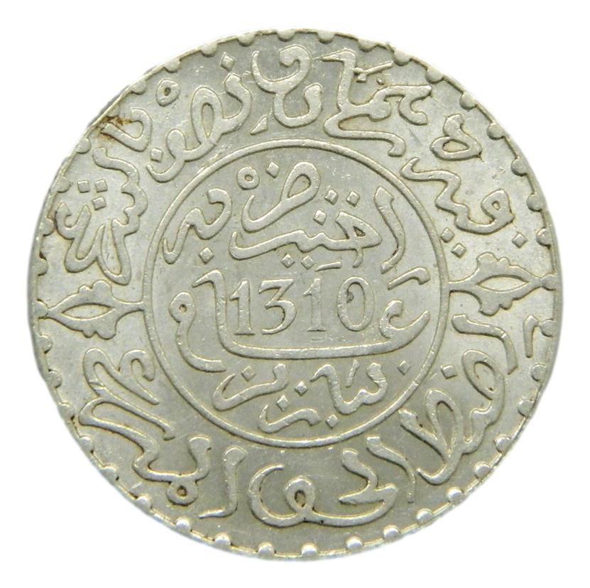 1892 - AH 1310 - MARRUECOS - 2 1/2 DIRHAM - EBC