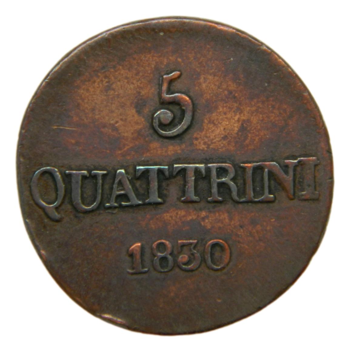 1830 - ESTADOS ITALIANOS - 5 QUATTRINI - TOSCANA - S6