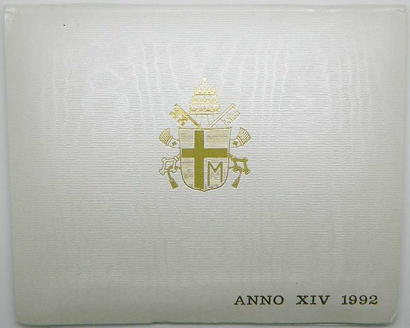 1992 - VATICANO - SET OFICIAL - LIRAS - JUAN PABLO II 
